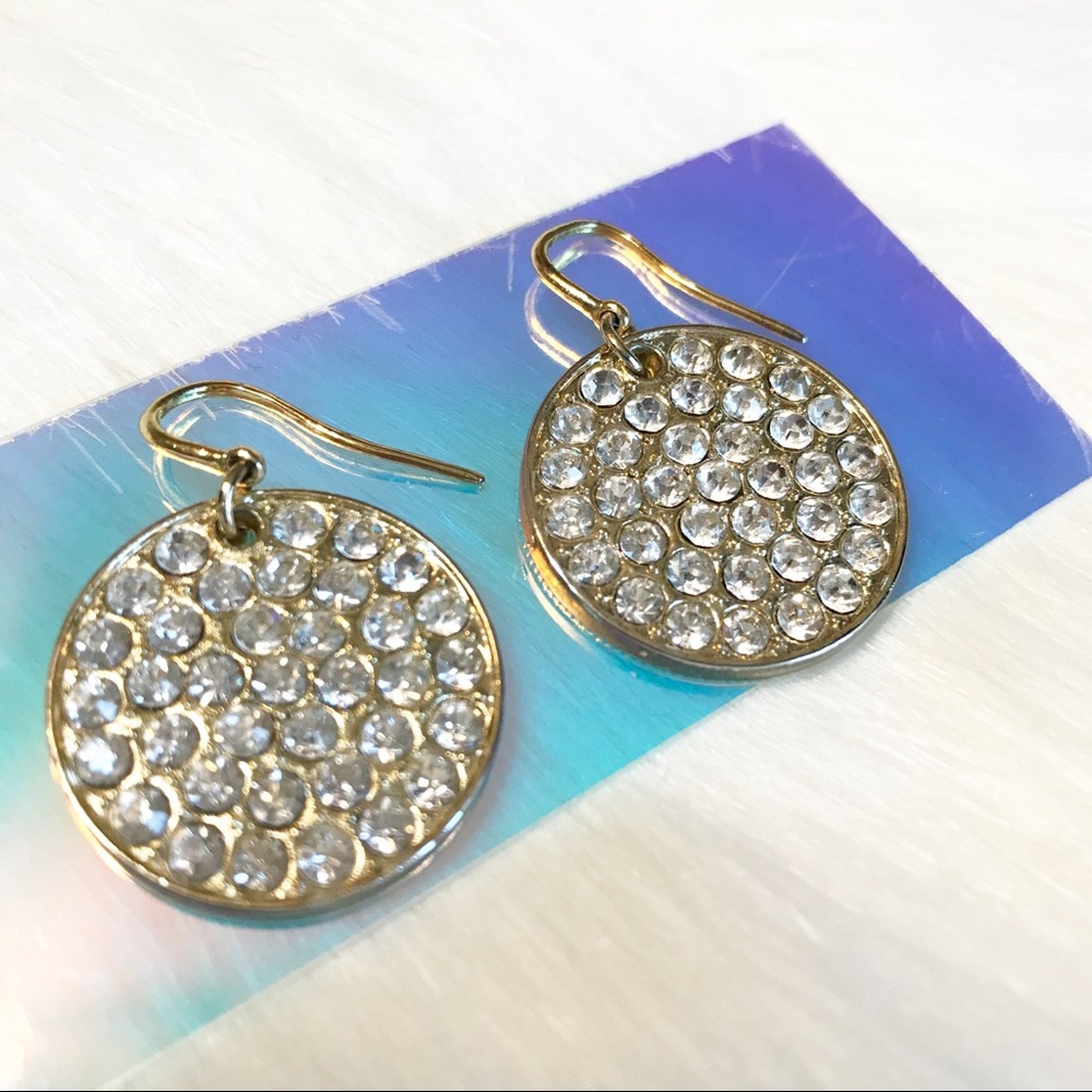 Rhinestone⚜️Embellished Dangling Circle Earrings